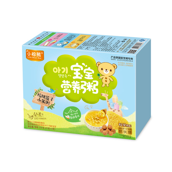  小棕熊寶寶營(yíng)養(yǎng)粥核桃蓮子小米粥
