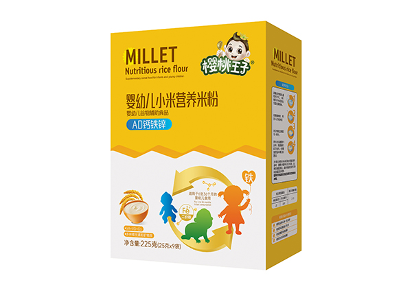 櫻桃王子?jì)胗變盒∶谞I養(yǎng)米粉 AD鈣鐵鋅 盒裝 