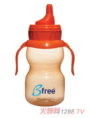 Bfree橙色雙柄嬰兒學(xué)飲杯300ml