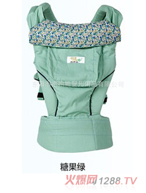 背背親鑲鉆雙肩嬰兒腰凳糖果綠