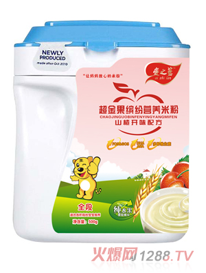 愛之藍(lán)山楂開胃配方超金果繽紛營(yíng)養(yǎng)米粉全段