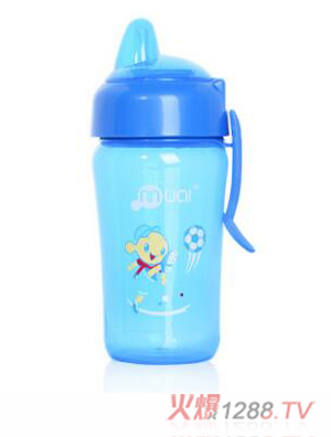 母愛活力寶寶運動鴨嘴學飲杯300ml 藍