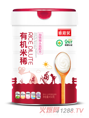 雅恩貝有機(jī)米?。予F猴頭菇配方）