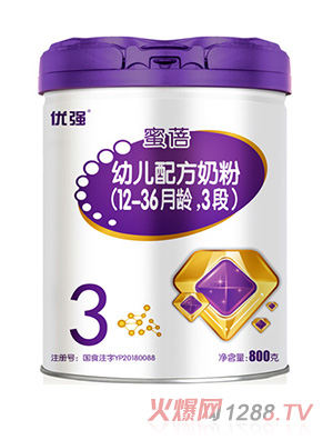 圣元優(yōu)強(qiáng)蜜蓓幼兒配方奶粉（12-36月齡，3段）800g