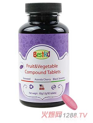 貝斯凱多維復(fù)合片60g美國原裝進口配比科學含豐富維生素